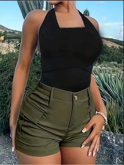 Olive Green Cargo Shorts