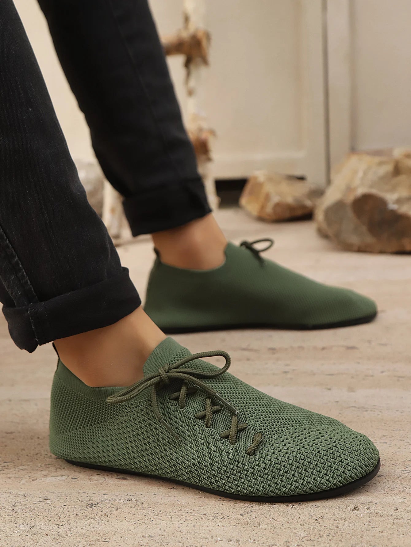 Anti-Slip Mesh Driving Loafers