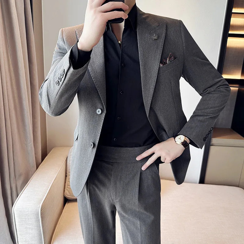 Italian Slim-Fit Luxury Wedding Suit