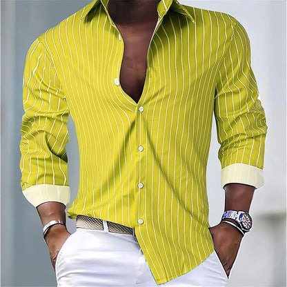 Striped Office Dress Shirt