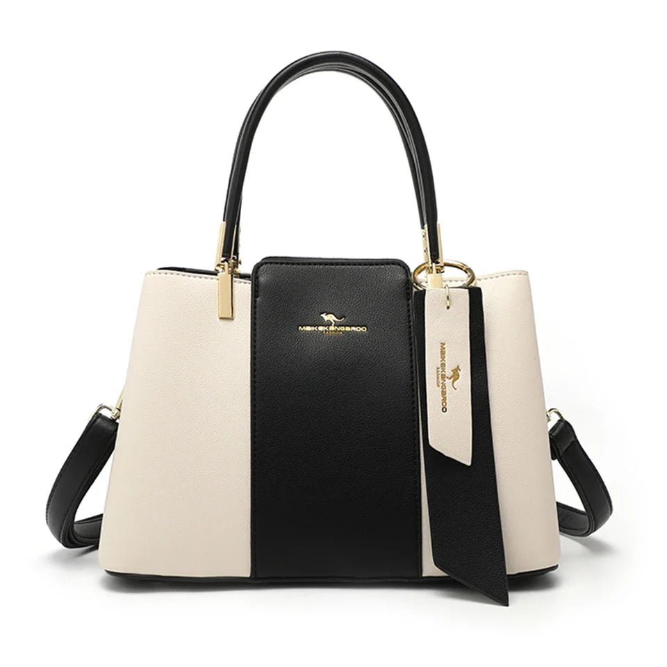Printed Leather Shoulder Bag
