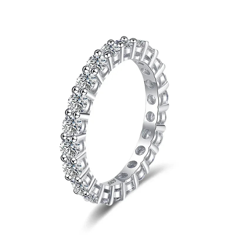 3mm Moissanite Silver Ring