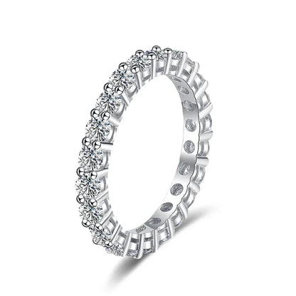 3mm Moissanite Silver Ring