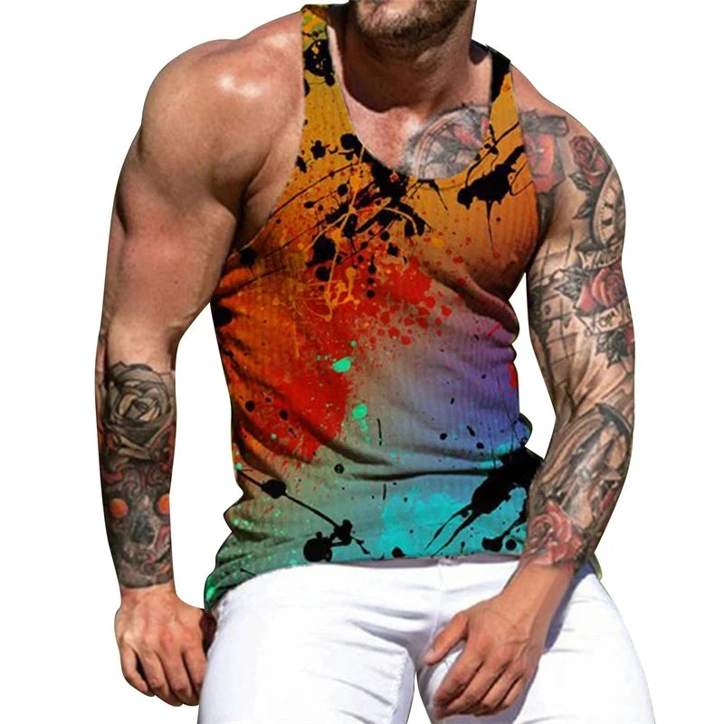 Bodybuilding Singlet Print Vest