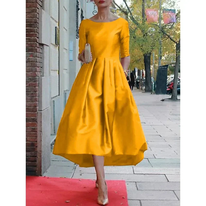 Elegant Pleated Midi Dress