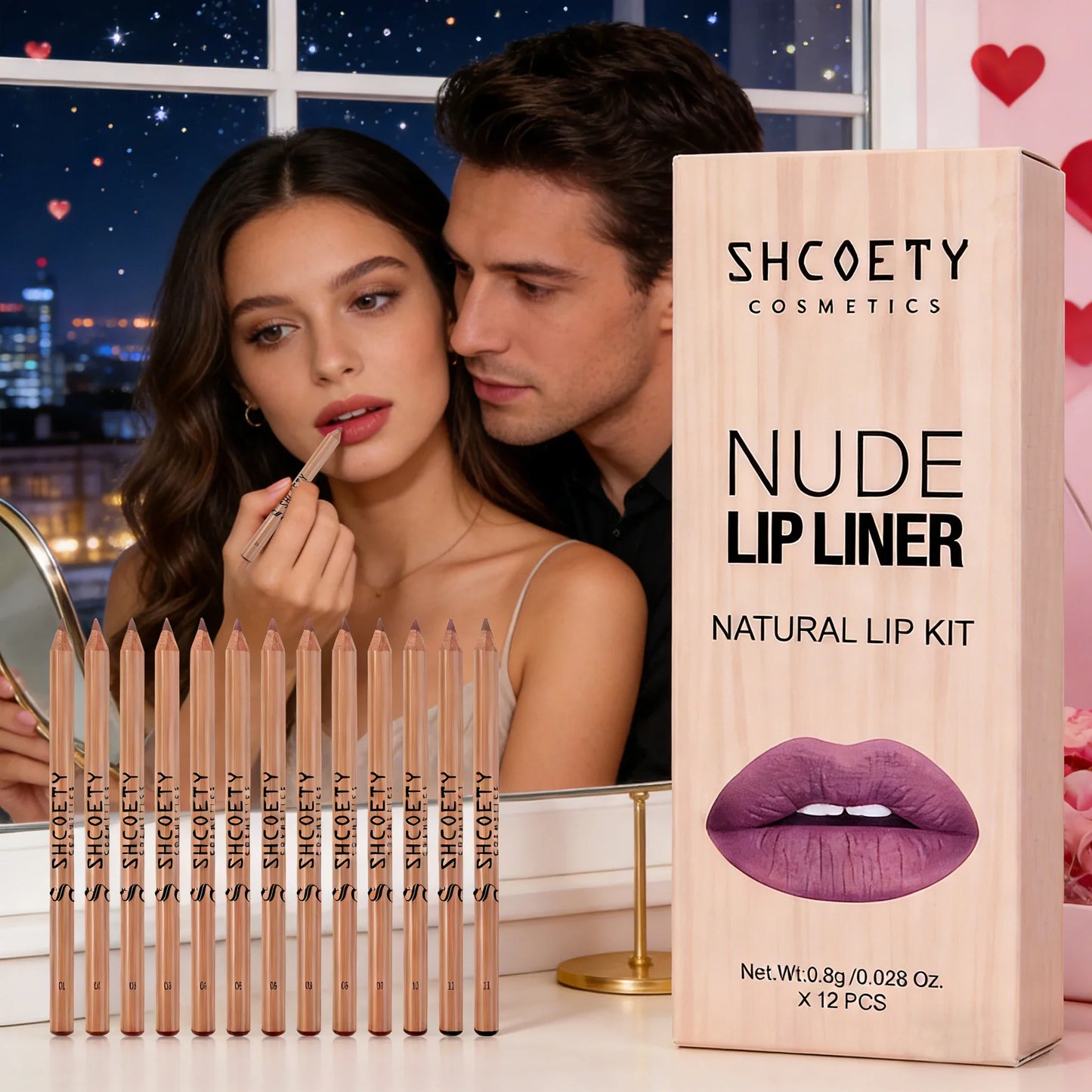 Waterproof Matte Lip Liner Combo Set
