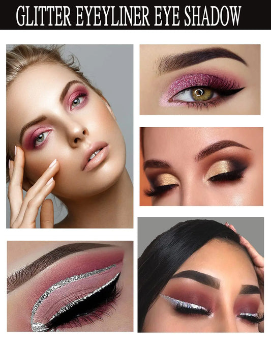 10Pcs Glitter Eyeliner Set
