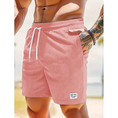 Corduroy Striped Textured Casual Shorts