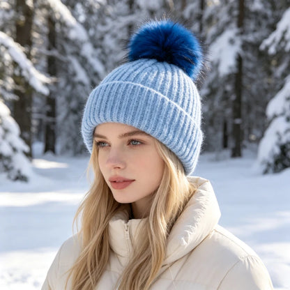 Wool Blend Pom Beanie