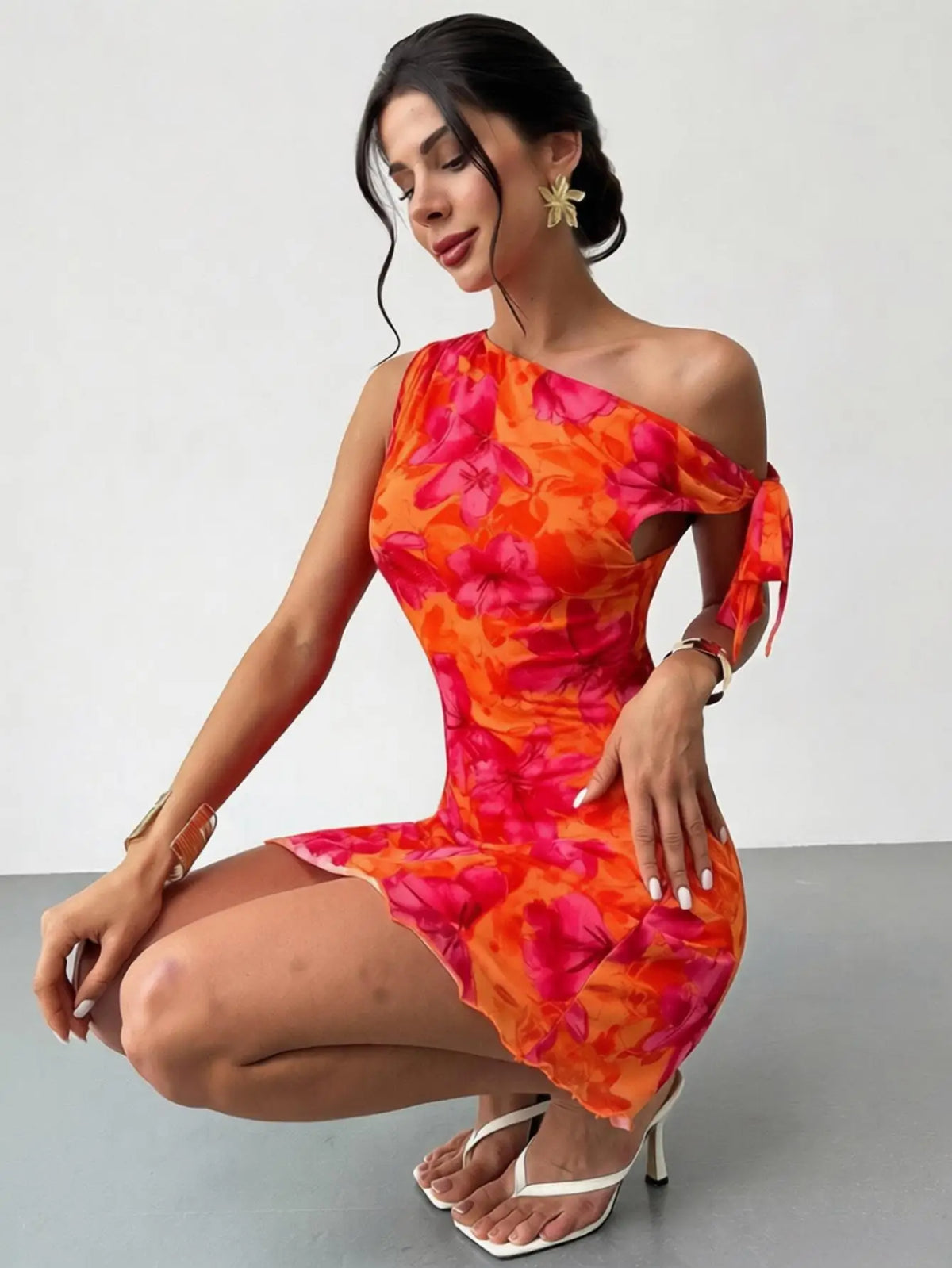 Floral Off-Shoulder Mini Dress