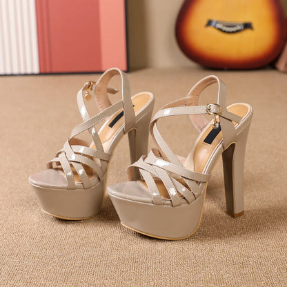 Cross-Strap Platform Heels