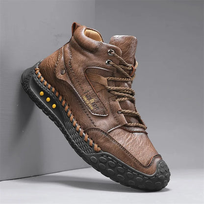 Microfiber Hand-stitched Retro Boots