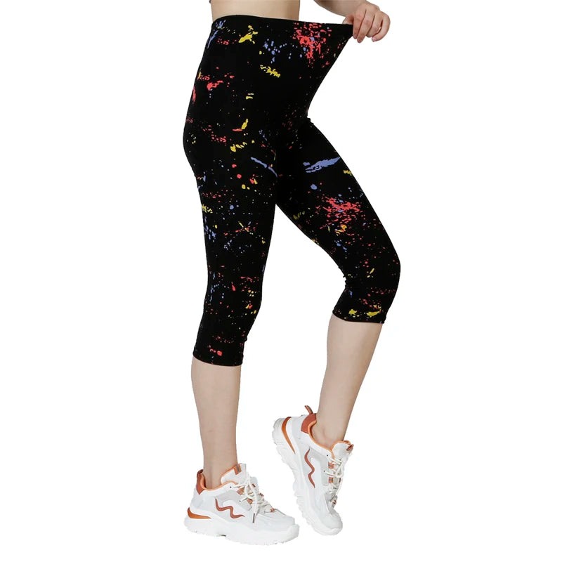 Speckled Ink Print Leggings