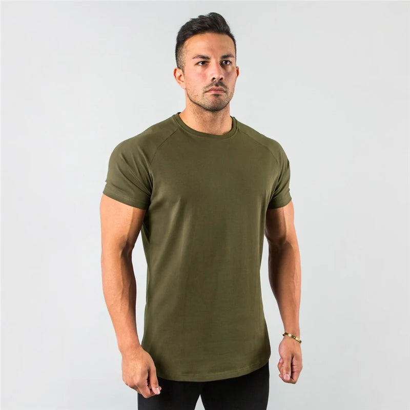 Plain Slim Fit Muscle Gym Tee
