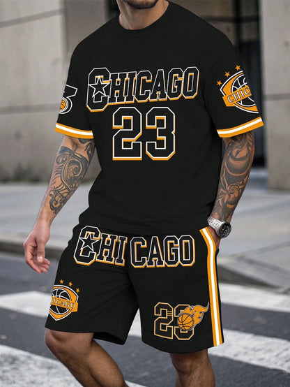 Basketball Sports Letter Print Set