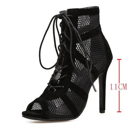 Cross Strap Thin Heel Sandals