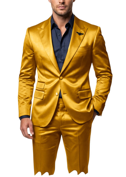 Satin Peak-Lapel Tuxedo Suit Set