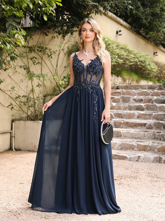 Custom Chiffon Gown