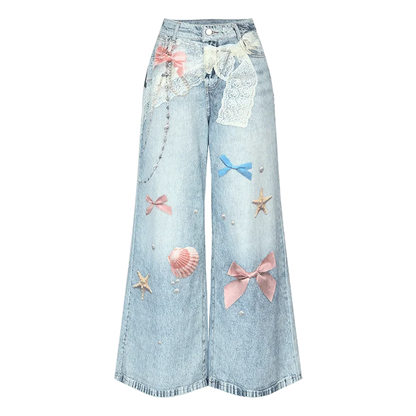 Elfsack Sea Shell Print Jeans
