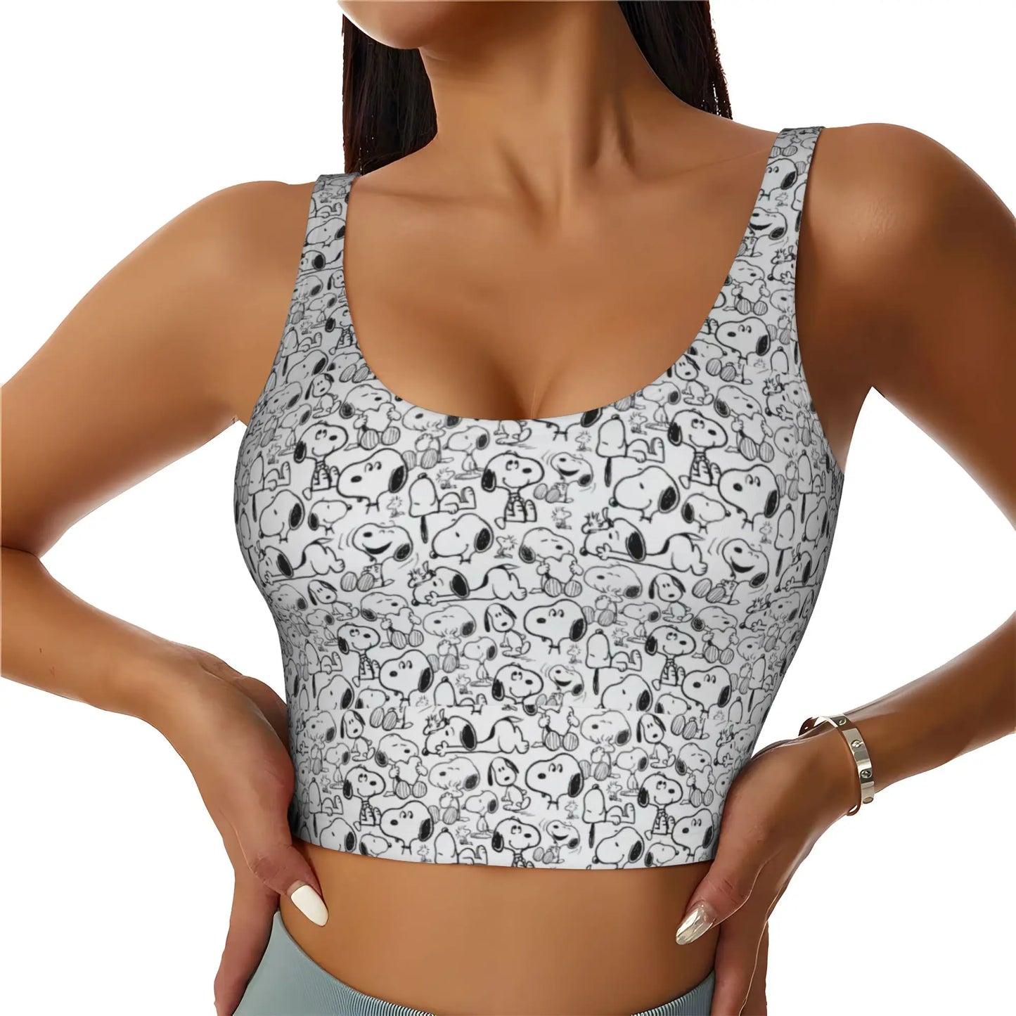 Dog Cartoon Print Bra
