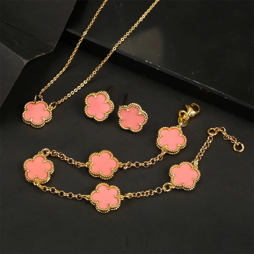 Five Leaf Flower Bracelet