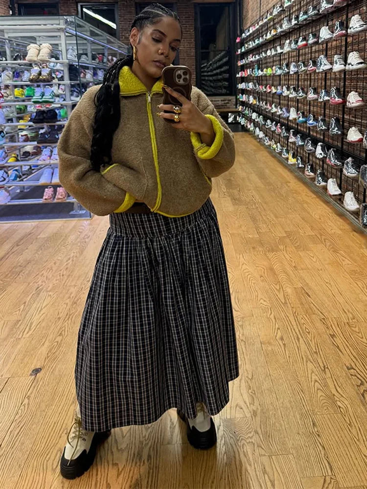 Patchwork Knit Jacket