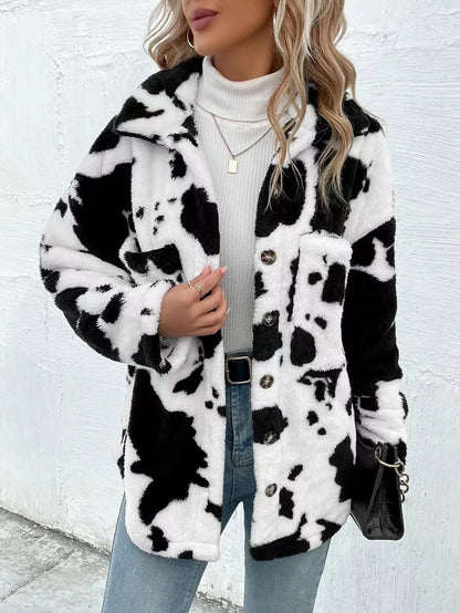 Printed Single-Breasted Coat