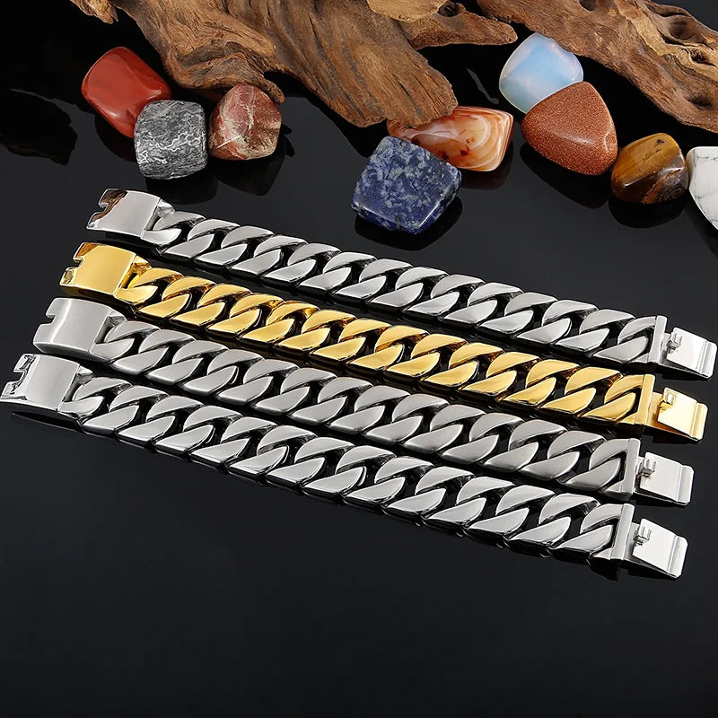 Geometric Link Chain Bracelet
