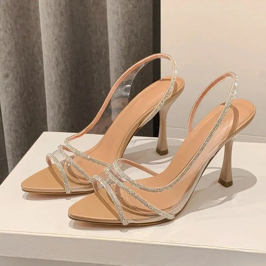 Crystal PVC Platform Sandals