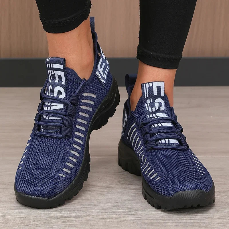 Cushioned Mesh Running Sneakers