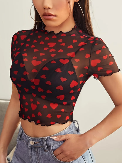 Heart-Shaped Mesh Top
