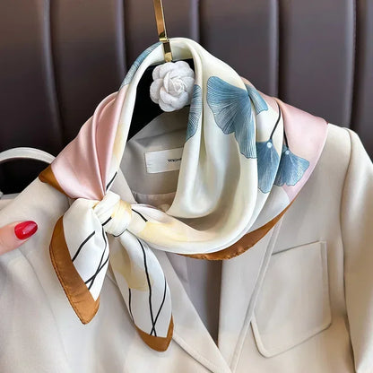 Luxury Print Silk Square Scarf