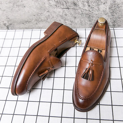 Leather Slip-on High Shoes