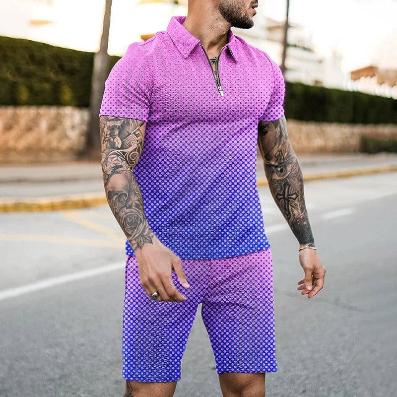 3D Print Polo Zip Tracksuit Set