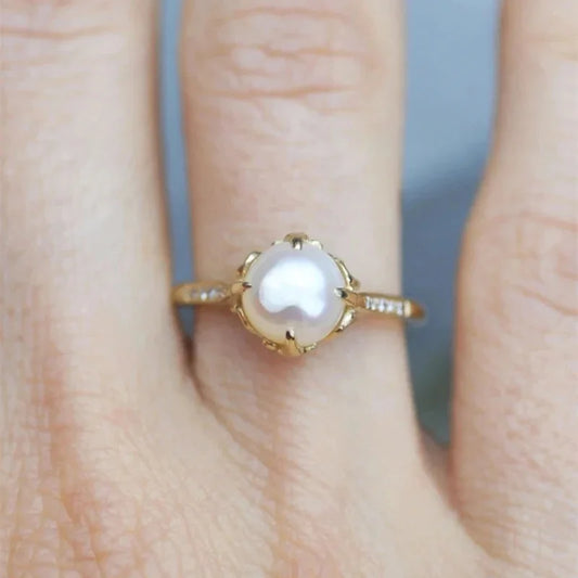 Pearl Zirconia Ring
