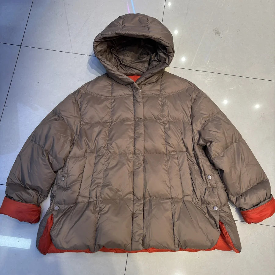 Oversized Hooded Down Jacket