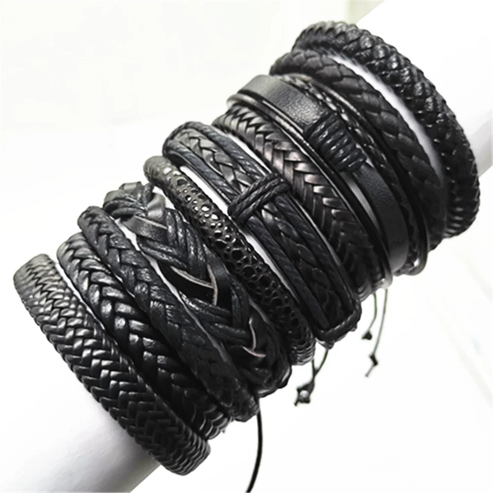 Leather Wrap Rope Bracelet