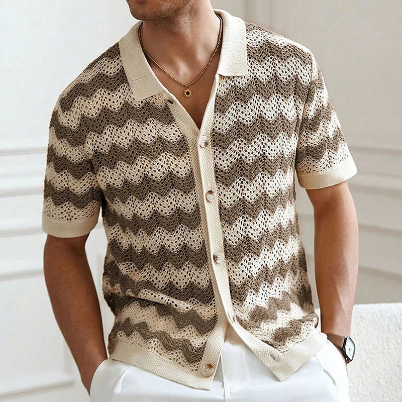 Casual Knit Polo Shirt