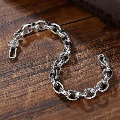 Vintage Sterling Silver Geometric Bangle
