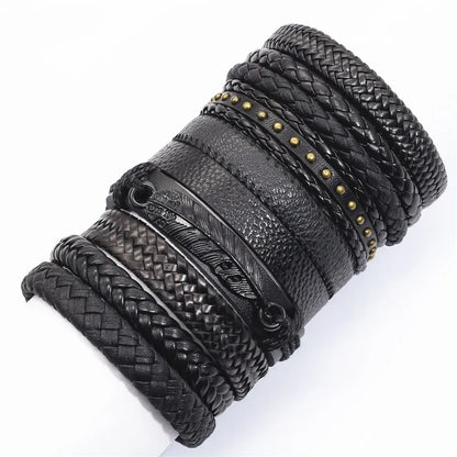 Leather Wrap Rope Bracelet