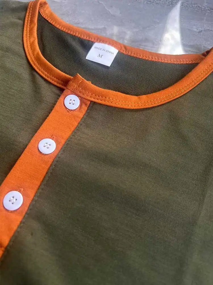 Henley Streetwear Print Tank Top