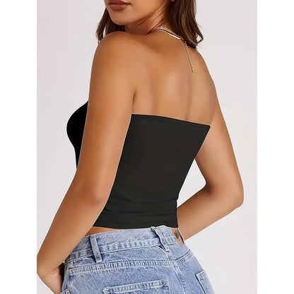 Gothic Script Bandeau Top