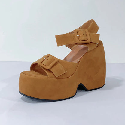 Leather Platform Sandals Women