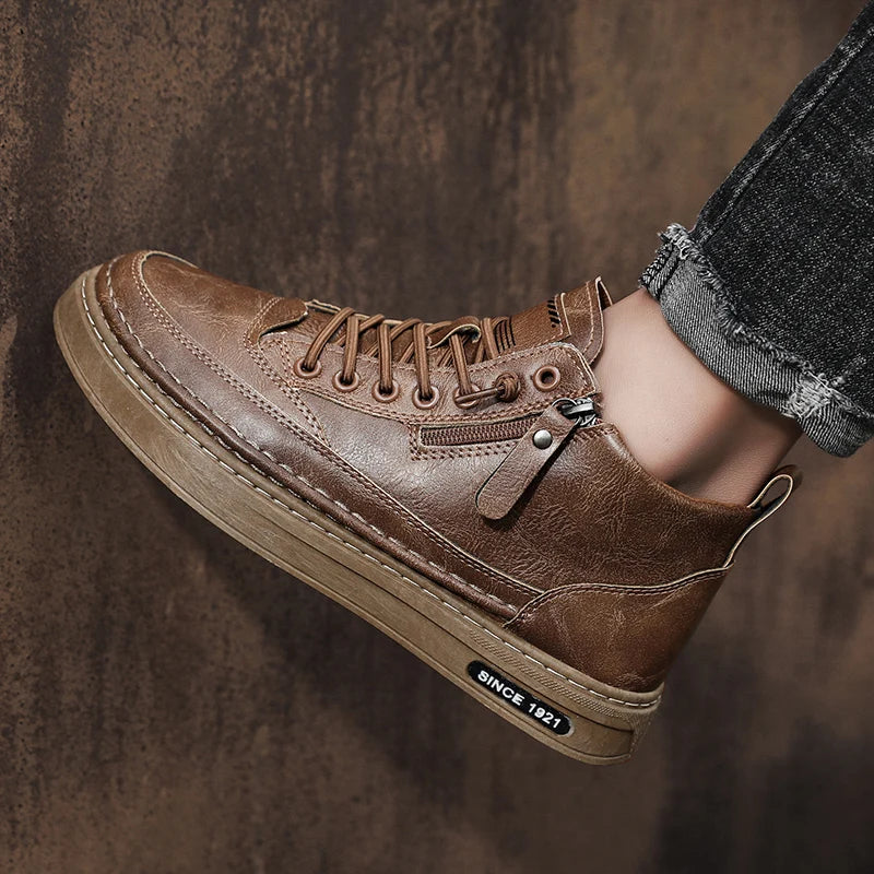 Leather Autumn Winter Boots
