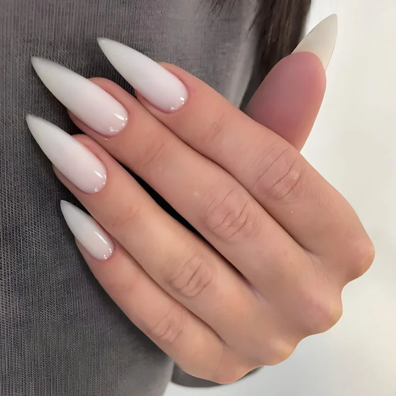 Almond Red Press Nails