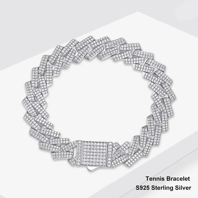 Moissanite Cuban Chain Bracelet