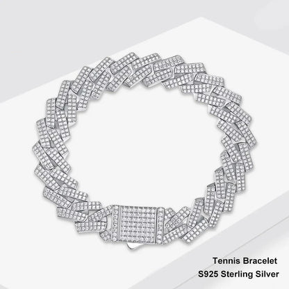 Moissanite Cuban Chain Bracelet