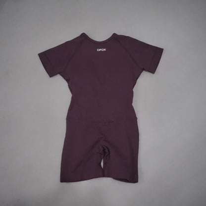 Backless Short-Sleeve Yoga Playsuit