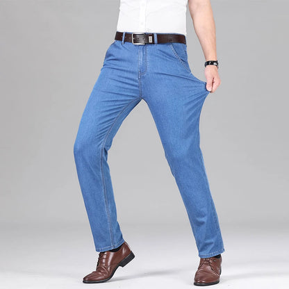 Lyocell Blend Straight Leg Jeans