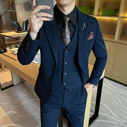Three-Piece Casual Wedding Business Suit